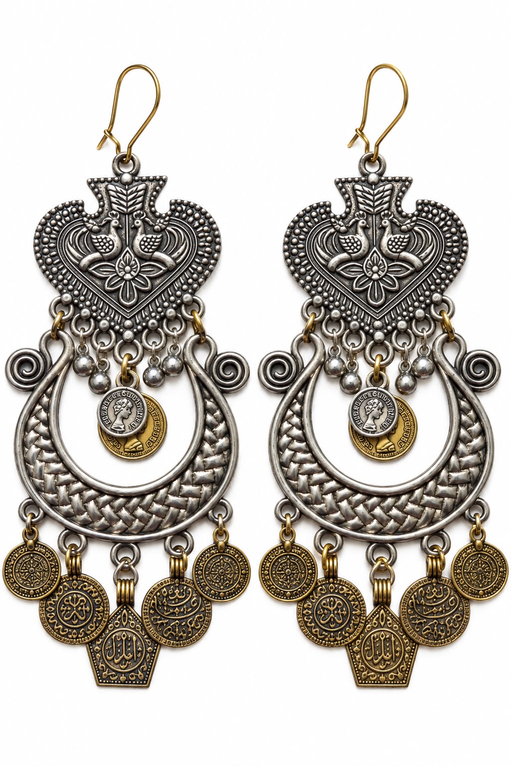 Sona-Jaal Crescent Earrings